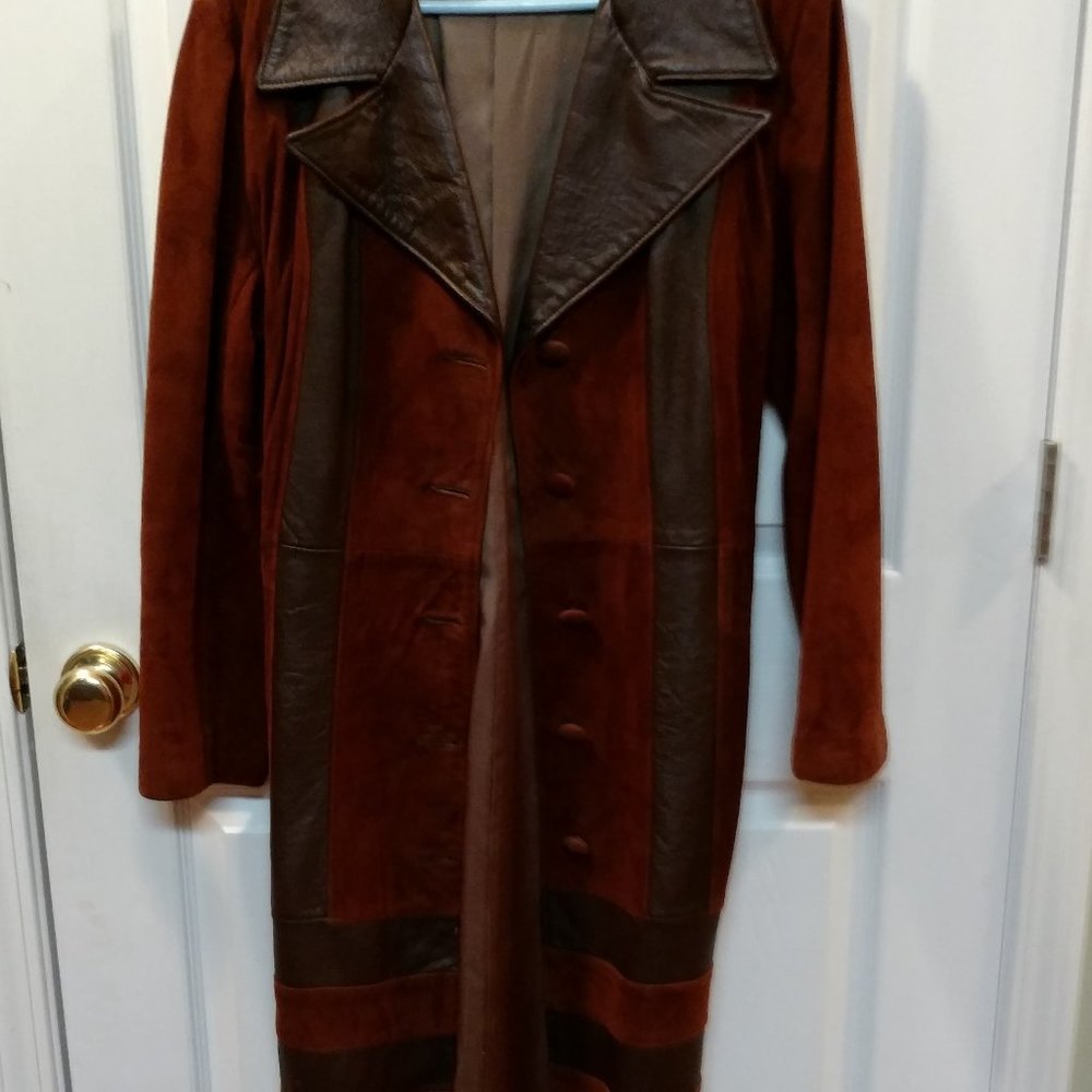*HOST PICK*  Vintage70s Brown Suede & Leather Coat